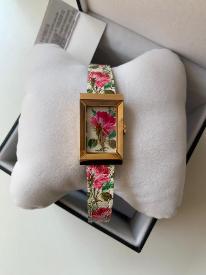 GUCCI G-FRAME MOP FLOWER GHW YA147406 
