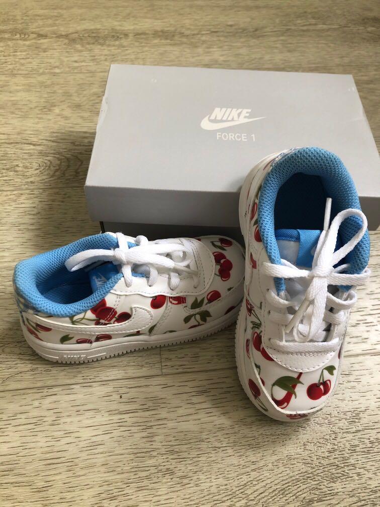 Nike Kids little girls Air Force 1 LV8 cherry sneakers shoes