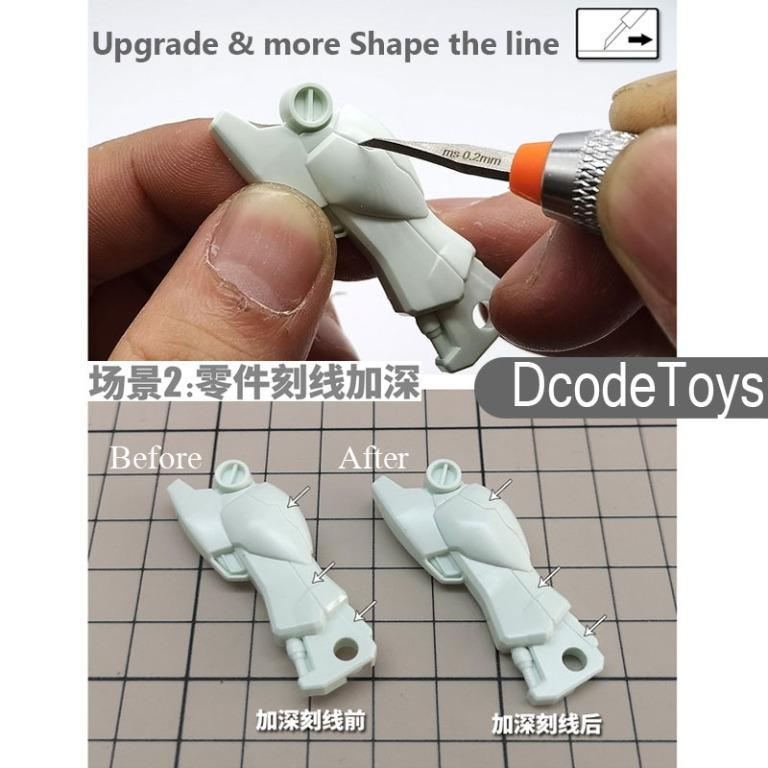 Panel Line Scriber Tool - for gundam gunpla model kit bandai kotobukiya pg  mg rg hg sd bb use ***Free Paint Dropper!!!***