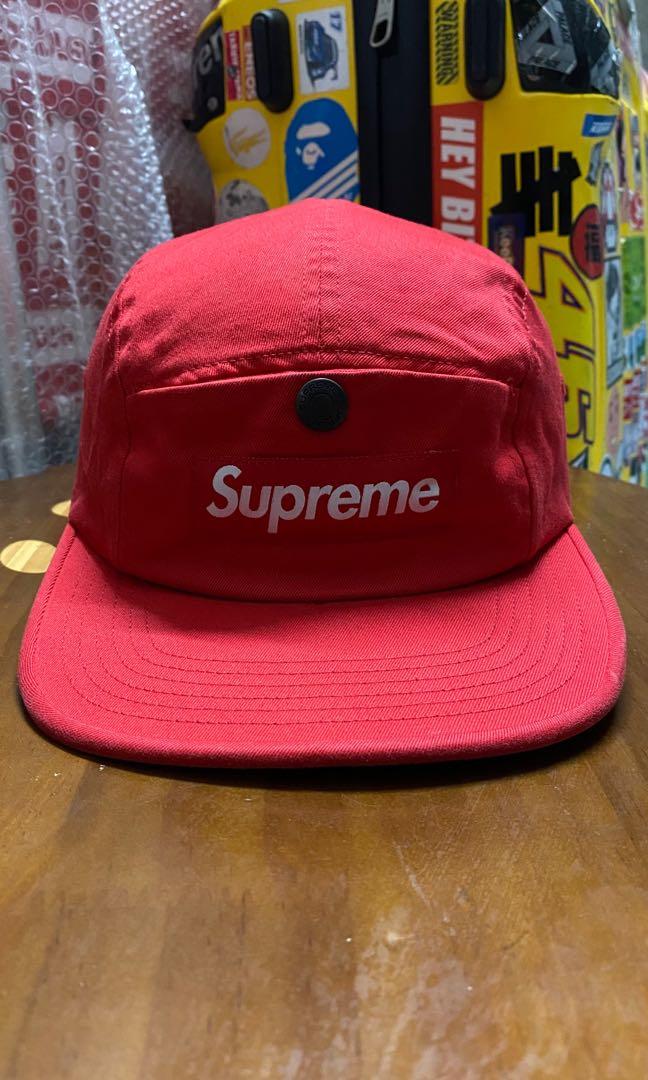 snap button pocket camp cap