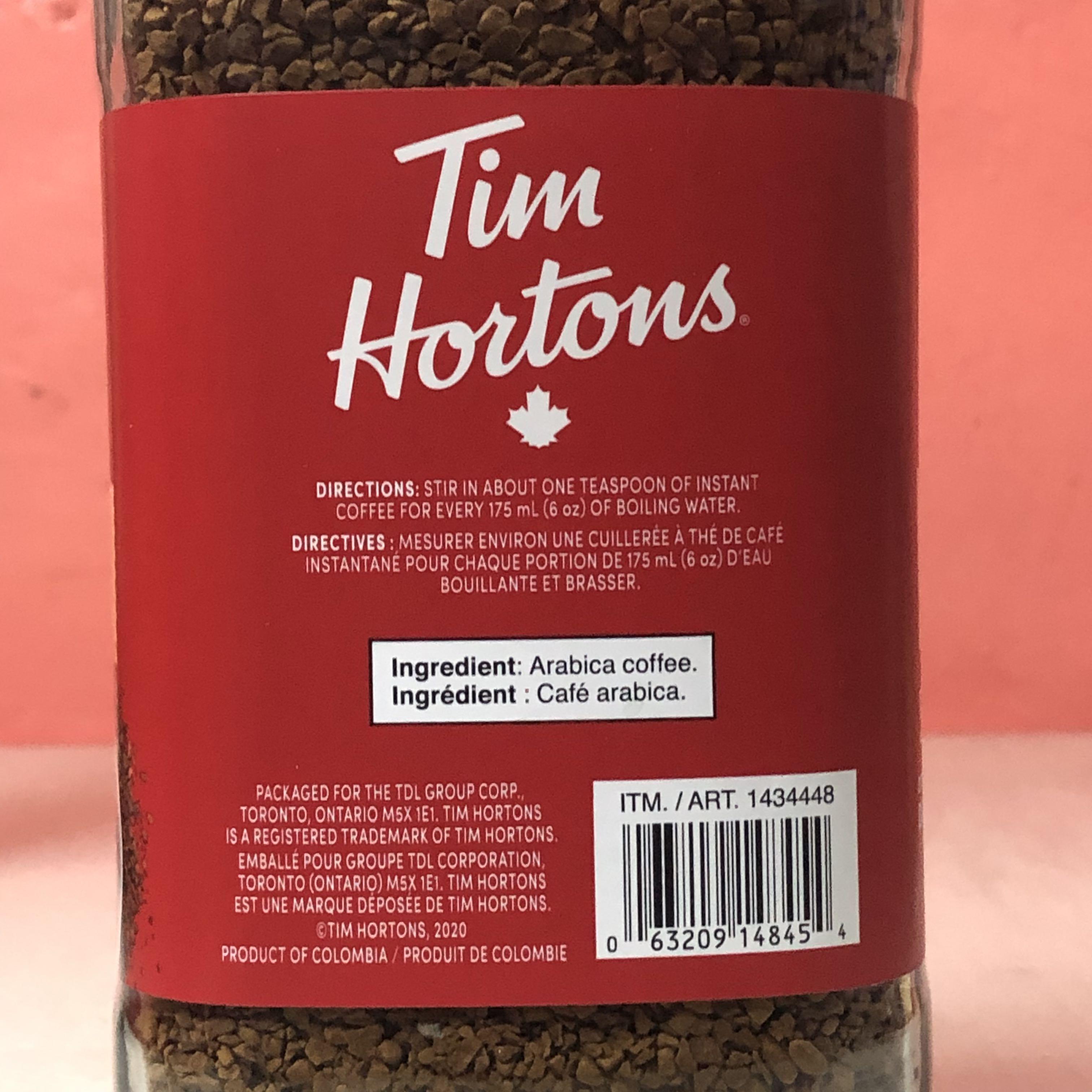 Tim Hortons Premium Instant Coffee, Medium Roast, 340 g, Food & Drinks