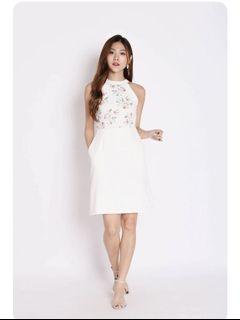 Topazette Daci White Floral Dress Size XS!