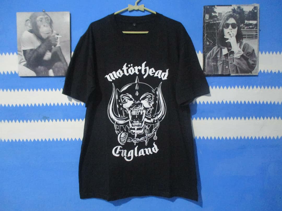 Tshirts Motorhead, Fesyen Pria, Pakaian 