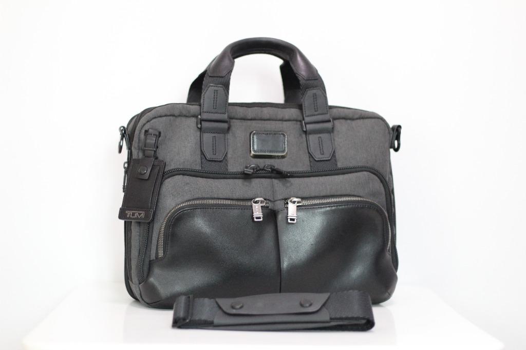 Tumi men's alpha bravo sale albany slim commuter brief anthracite