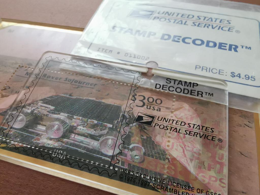 SeeHere USA Mars Pathfinder 3 1997 Souvenir Sheet with original