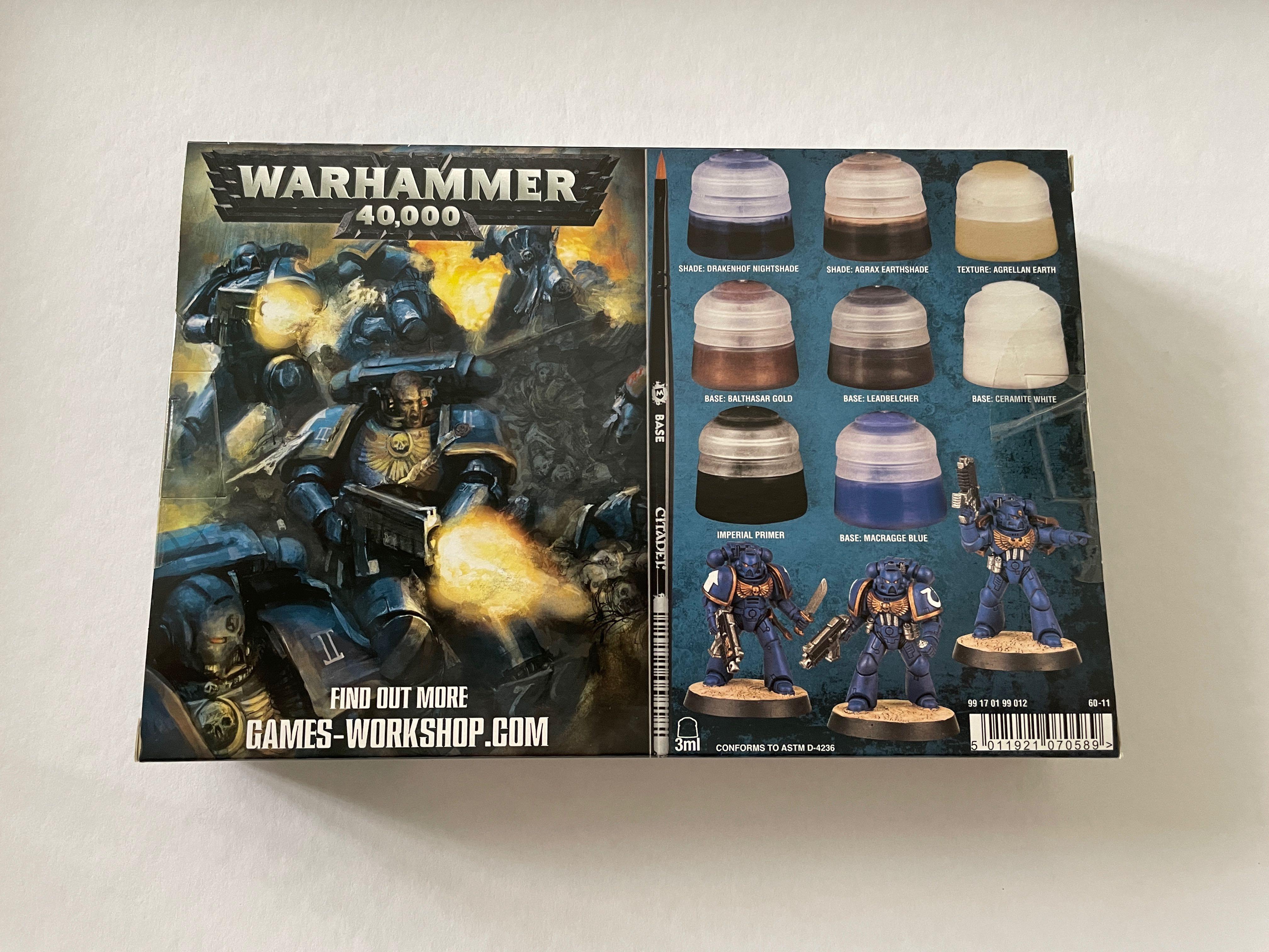Warhammer 40K Paint Set Space Marines, Hobbies & Toys, Toys & Games on Carousell