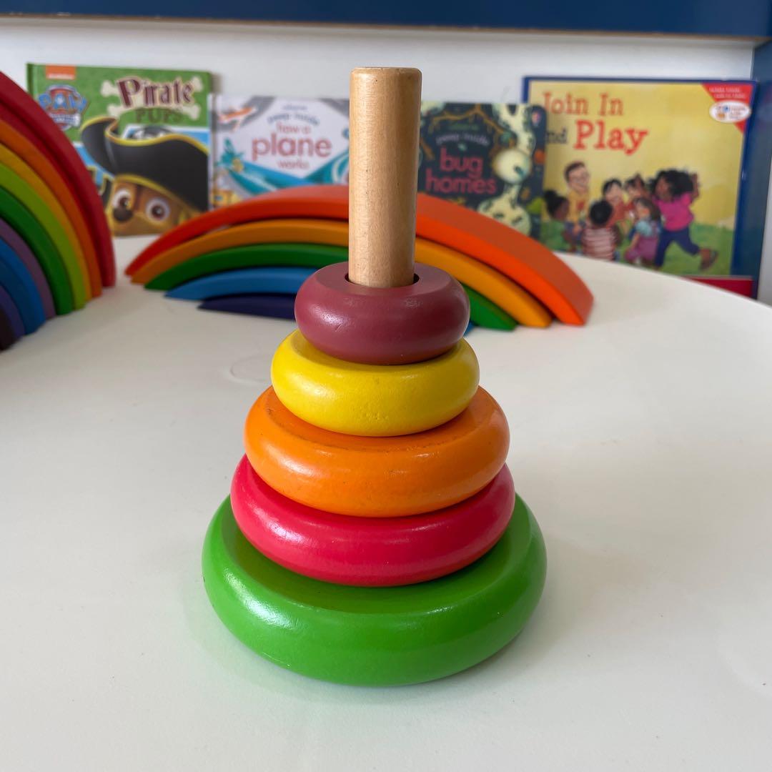 Premium Photo | Stacking rings for toddlers to improve their fine motor  skills
