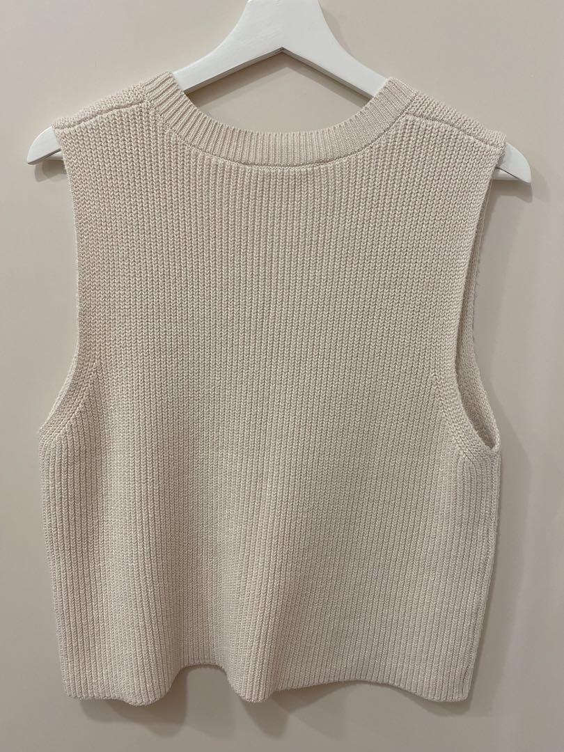 tan knit vest