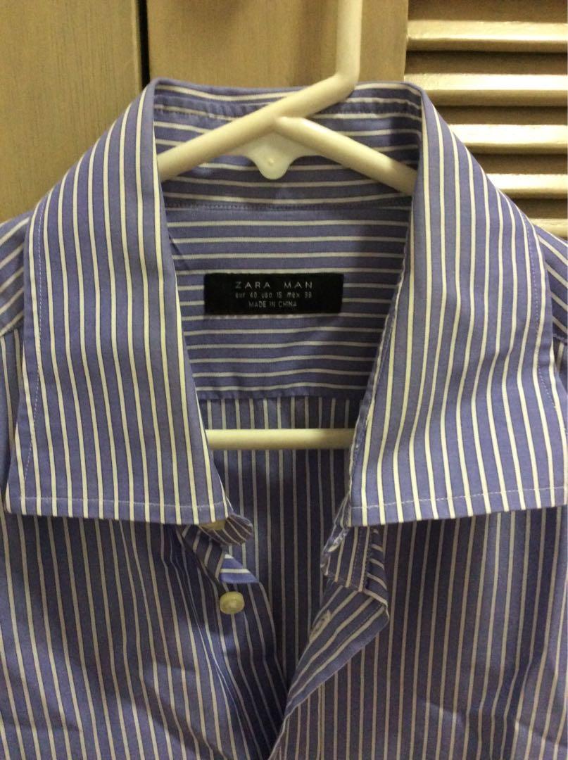 Zara man long sleeve shirt (Category: Formal Shirts) located in Quezon City. Submitted by redddtag (Listing ID 1103599335, Image 2). Description: Zara man long sleeve shirt Blue with white stripes In excellent condition No pic when worn No LBC COP Payment by BDO OR BPI FAMILY SAVINGS BANK .