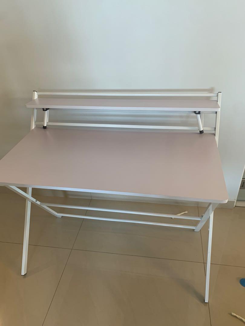 100cm foldable table, study desk, computer table, Furniture & Home