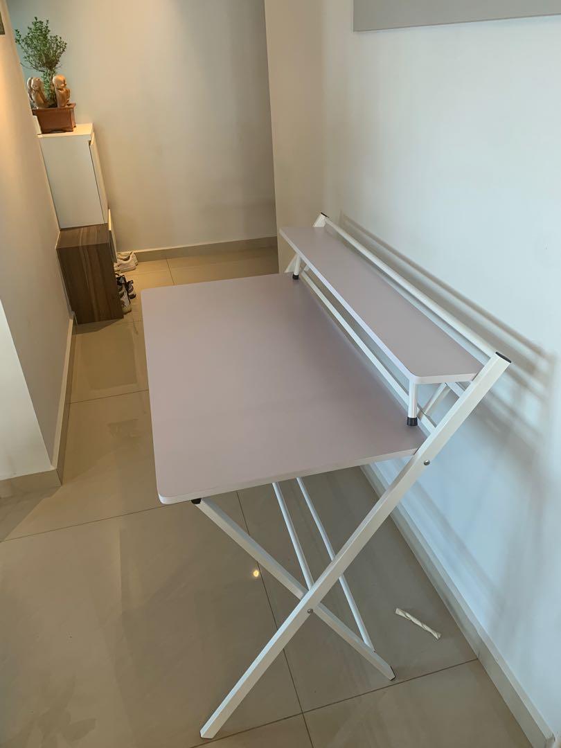 100cm foldable table, study desk, computer table, Furniture & Home