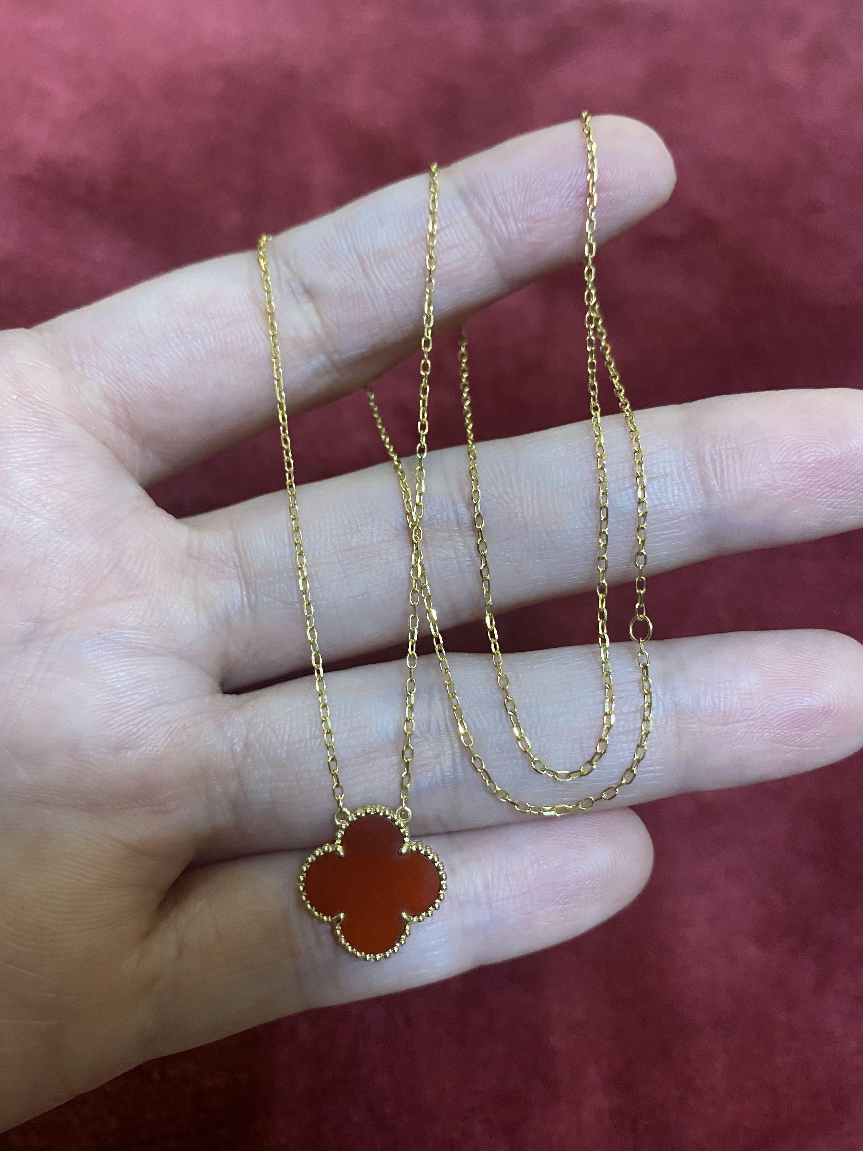 Vca gold store necklace
