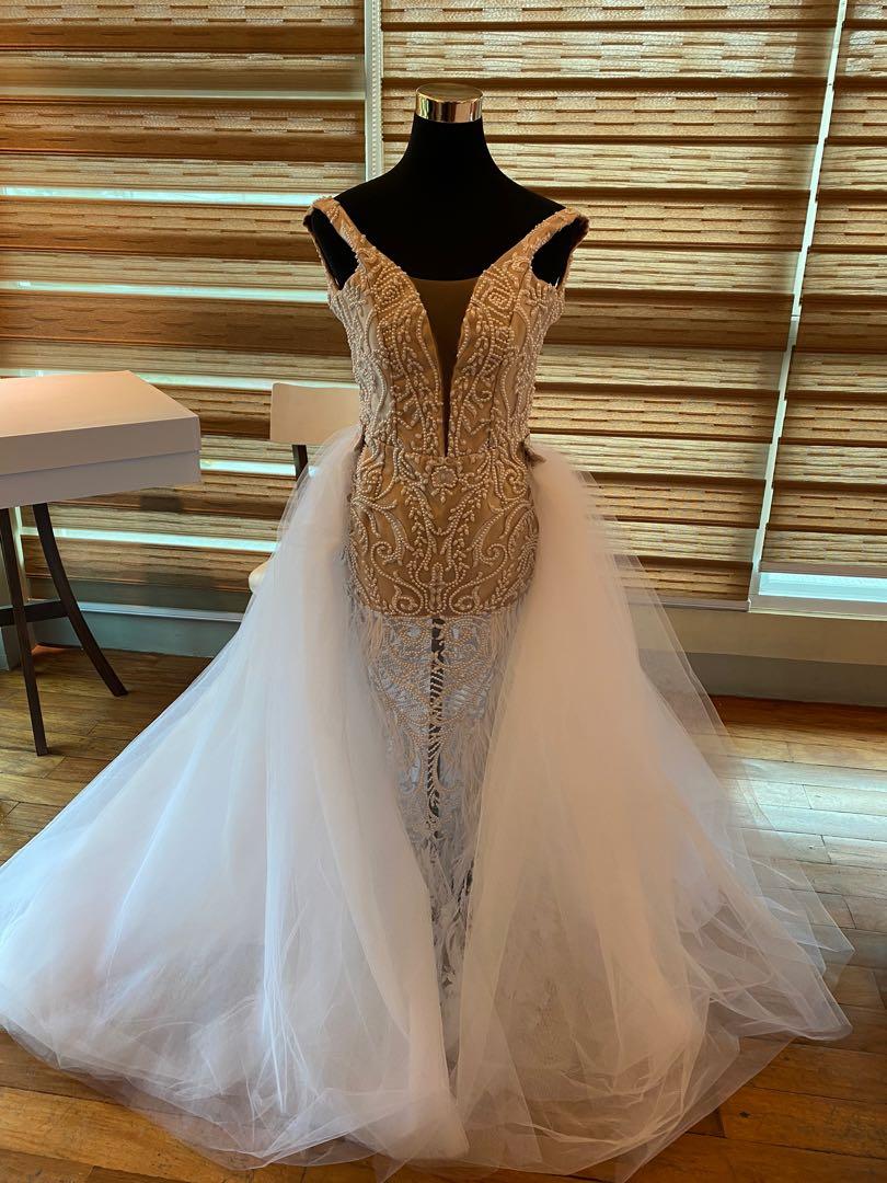 2 way wedding gown detachable tulle Women s Fashion Dresses