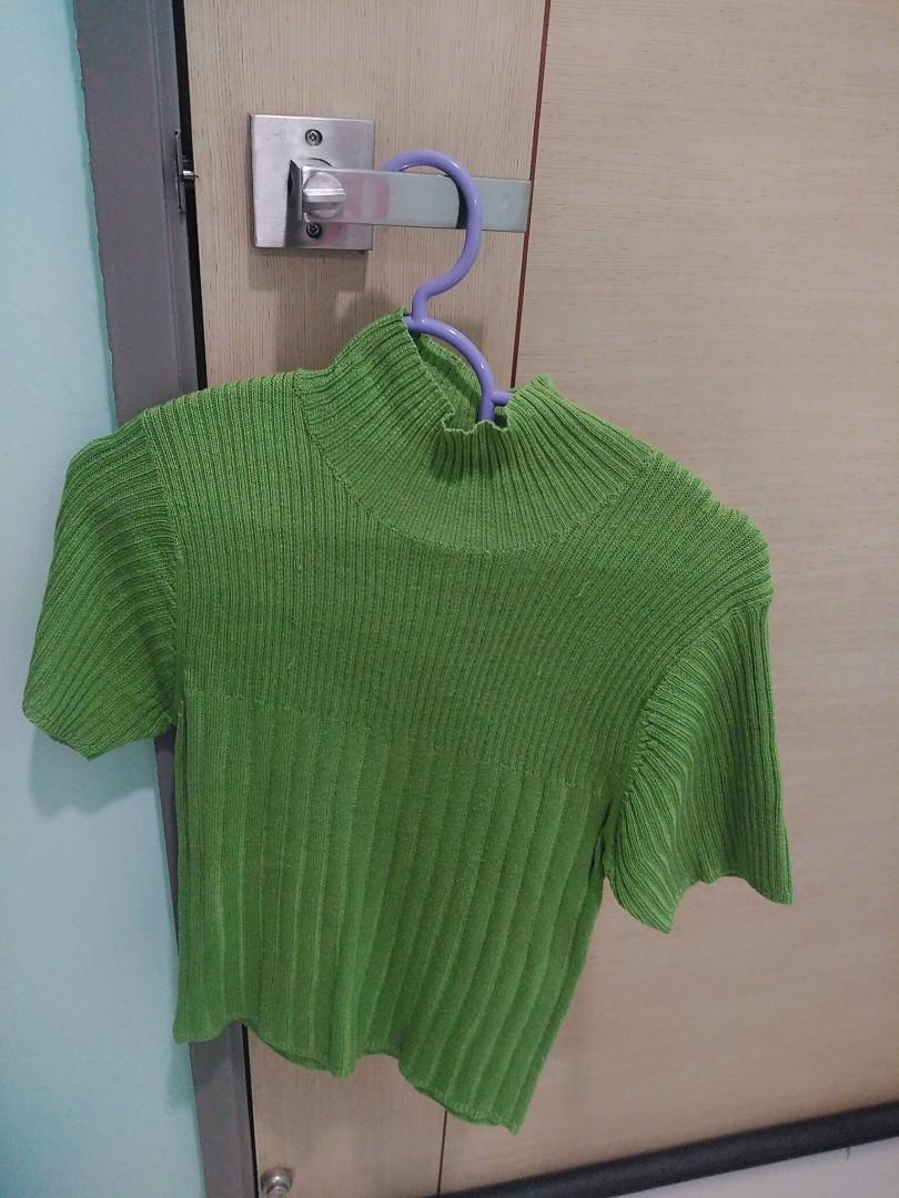 Bright clearance green turtleneck