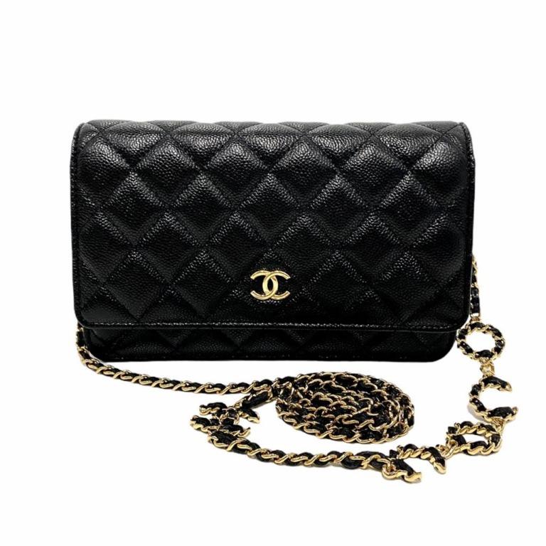 全新CHANEL AP2298 B06270 94305 黑色荔枝牛皮淡金鏈CHANEL WOC #BRAND 