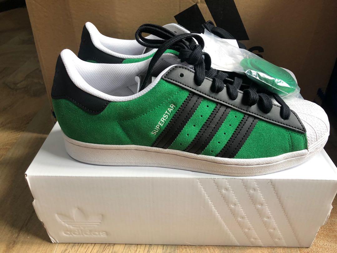 新年清貨$200］ Adidas Superstar 黑綠色, 男裝, 鞋, 波鞋- Carousell