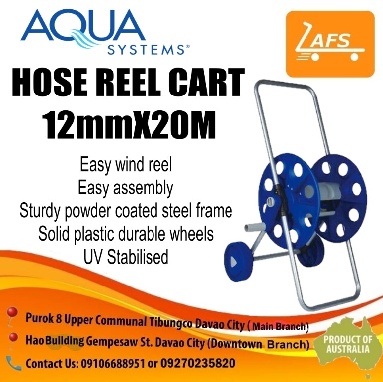 AQUA SYSTEMS HOSE REEL CART, Furniture & Home Living, Gardening, Hose