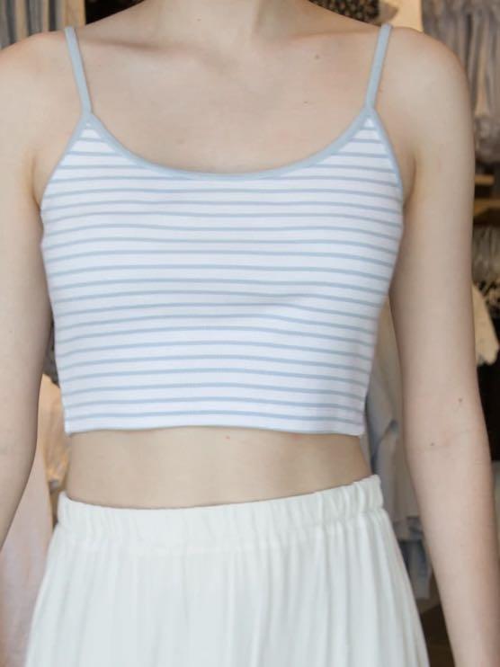 Brandy Melville Striped Black and White Tank Top