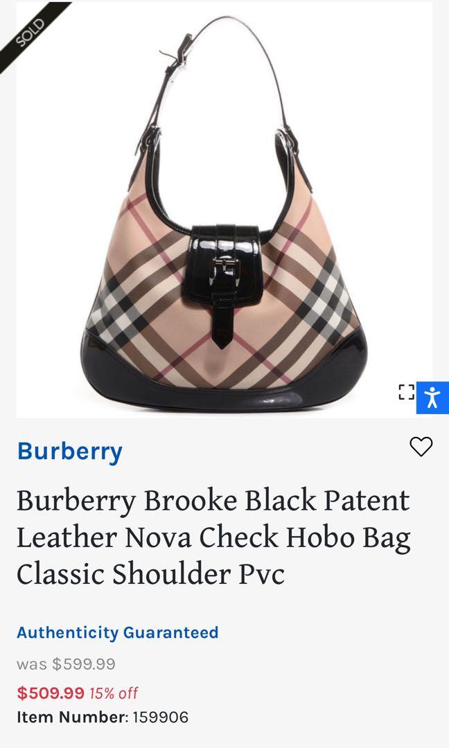 Burberry Metallic/Beige Nova Check PVC and Leather Brooke Hobo Burberry