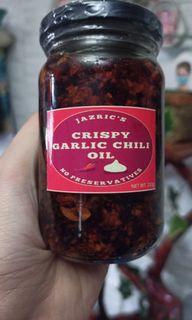 Authentic chili crispy garlic oil no preservatives added