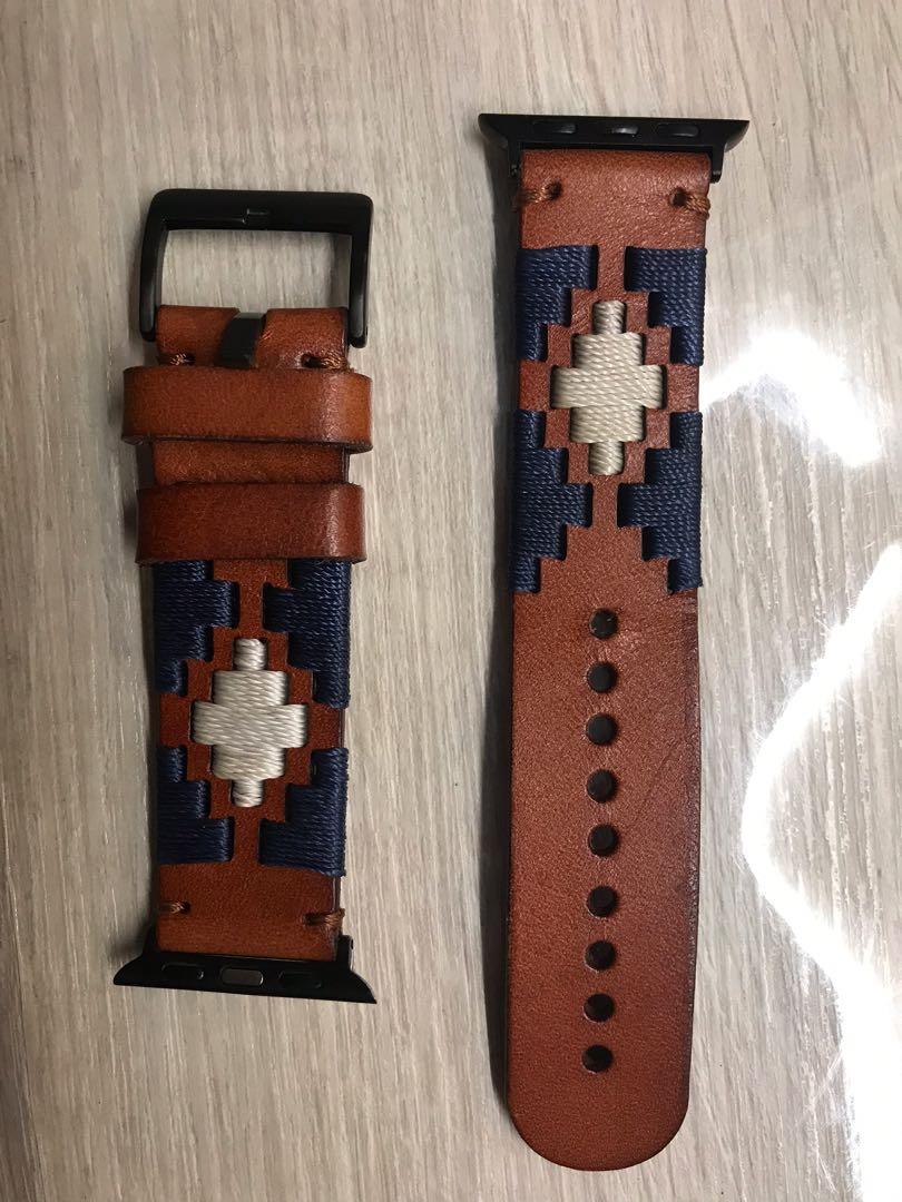 Barton Gaucho Leather Apple Watch 22mm Band Carousell