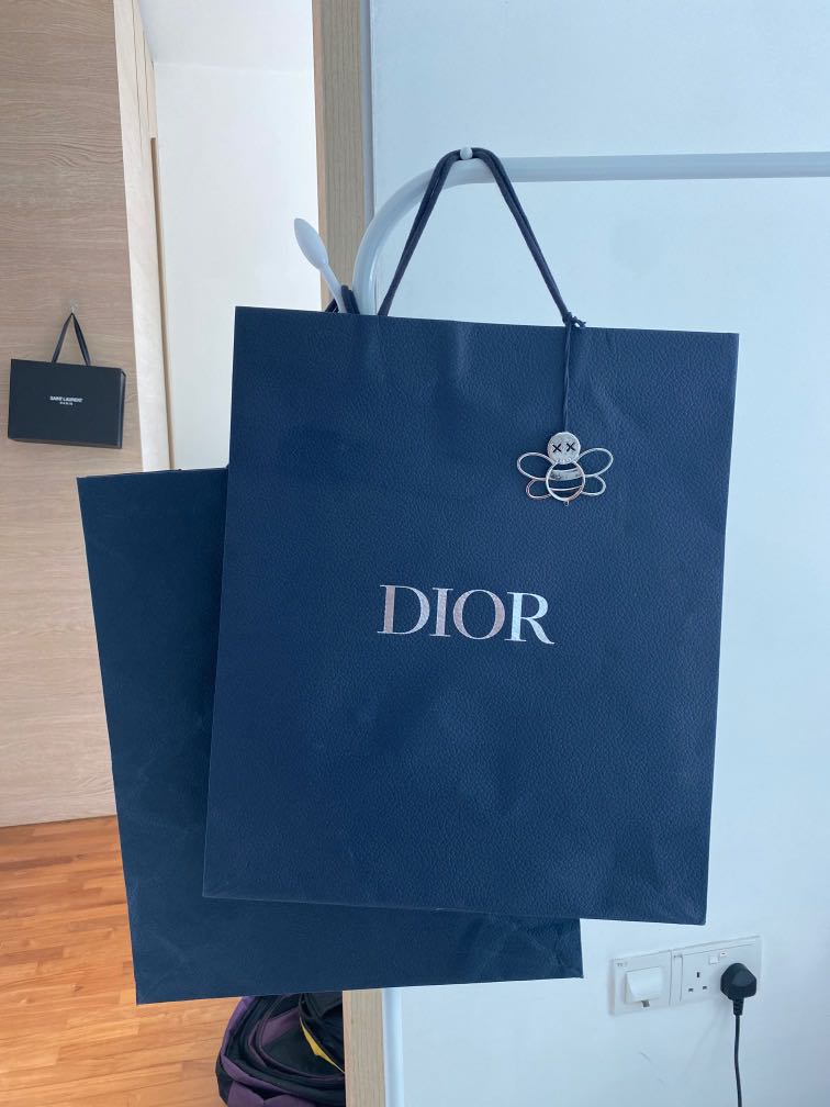 Dior paper bag come with  Dior metal decorative charm Luxury Bags   Wallets on Carousell