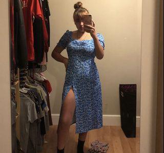 BLUE FLORAL DRESS BLUE FLORAL DRESS