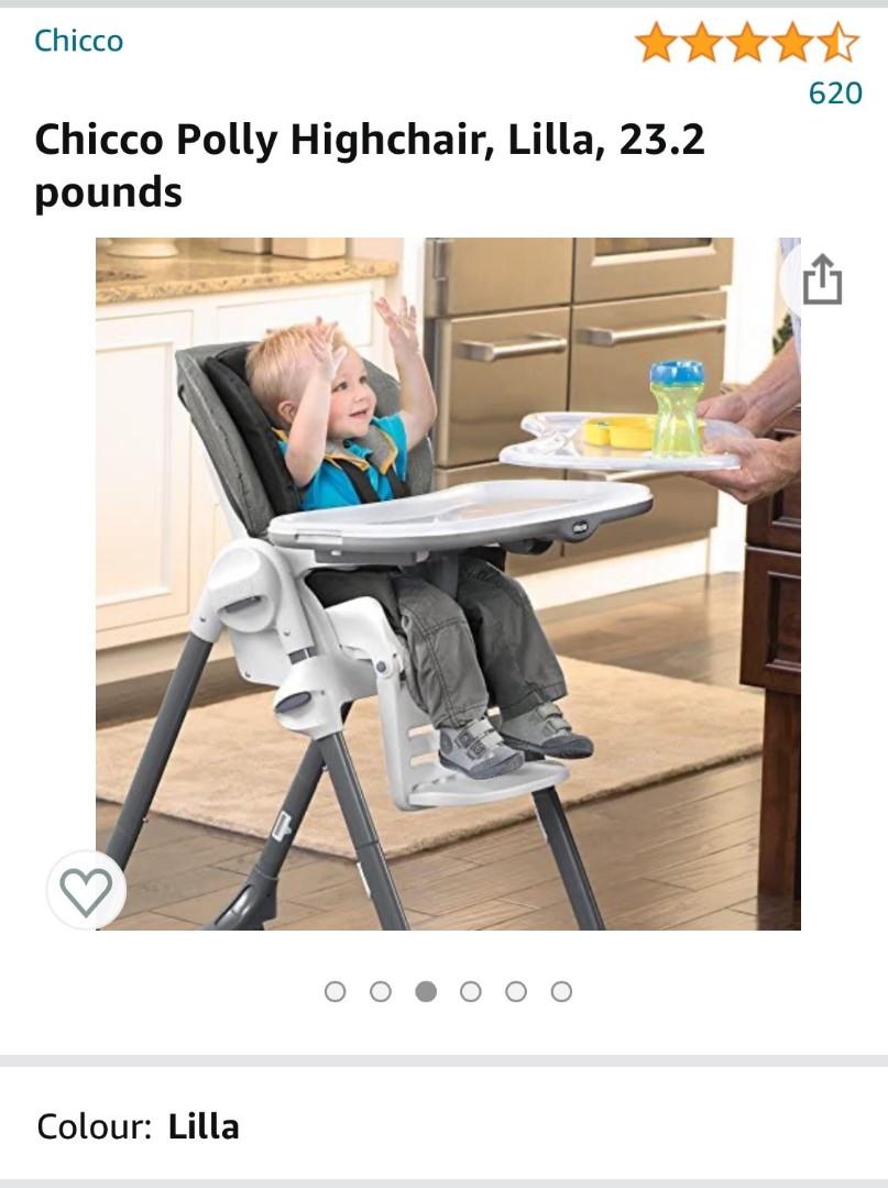 Chicco polly on sale highchair lilla