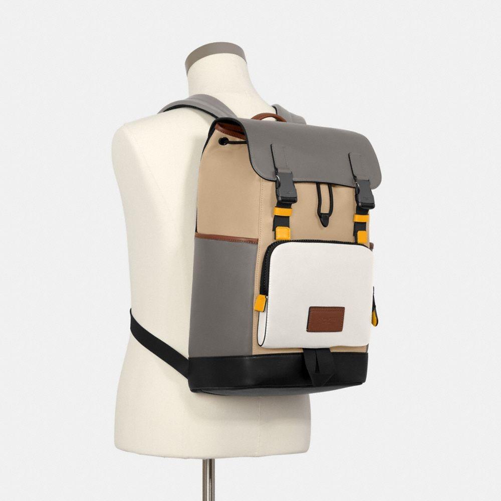 Coach TRACK BACKPACK IN COLORBLOCK (COACH C4019) Bag 撞色配搭男士背包背囊, 名牌, 手袋