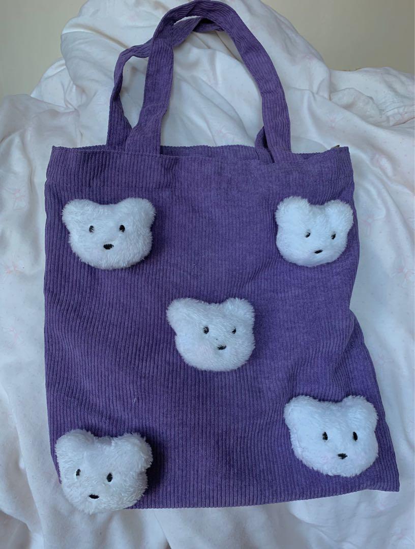 Purple cheap tote bag
