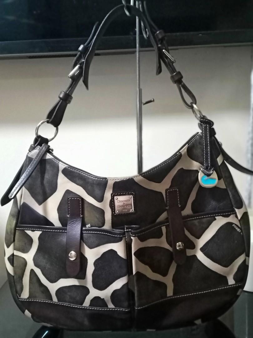 Dooney Bourke Giraffe Print Safari Hobo Bag Luxury Bags