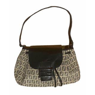 FENDI ZUCCA DRAWSTRING FLAP MINI HOBO