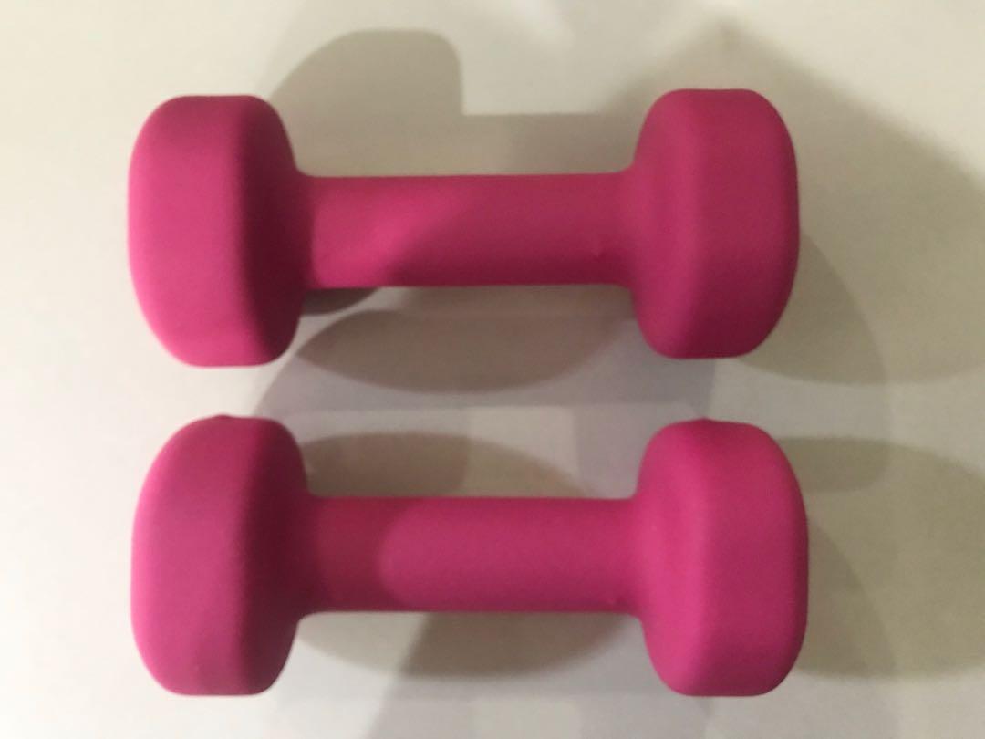 FitHut 3KG dumbbell twin pack in pink