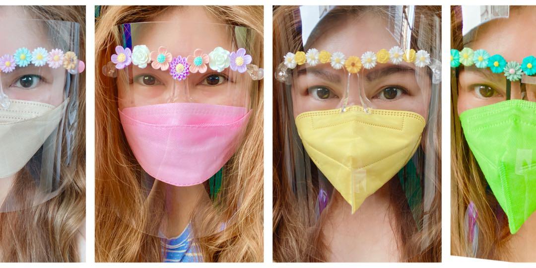 Floral Faceshield (Category: Vision Care) located in Pasig City. Submitted by home.declutters (Listing ID 1103759525, Image 2). Description: Be unique, be fashionable even with your face shield on. .