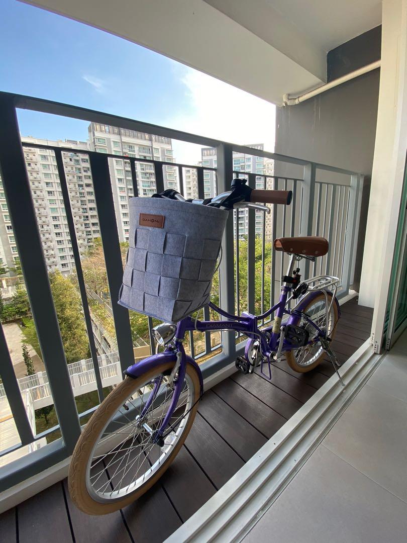 Foldable bicycle bike 20 inch purple Color Sports Equipment Bicycles Parts Bicycles on Carousell
