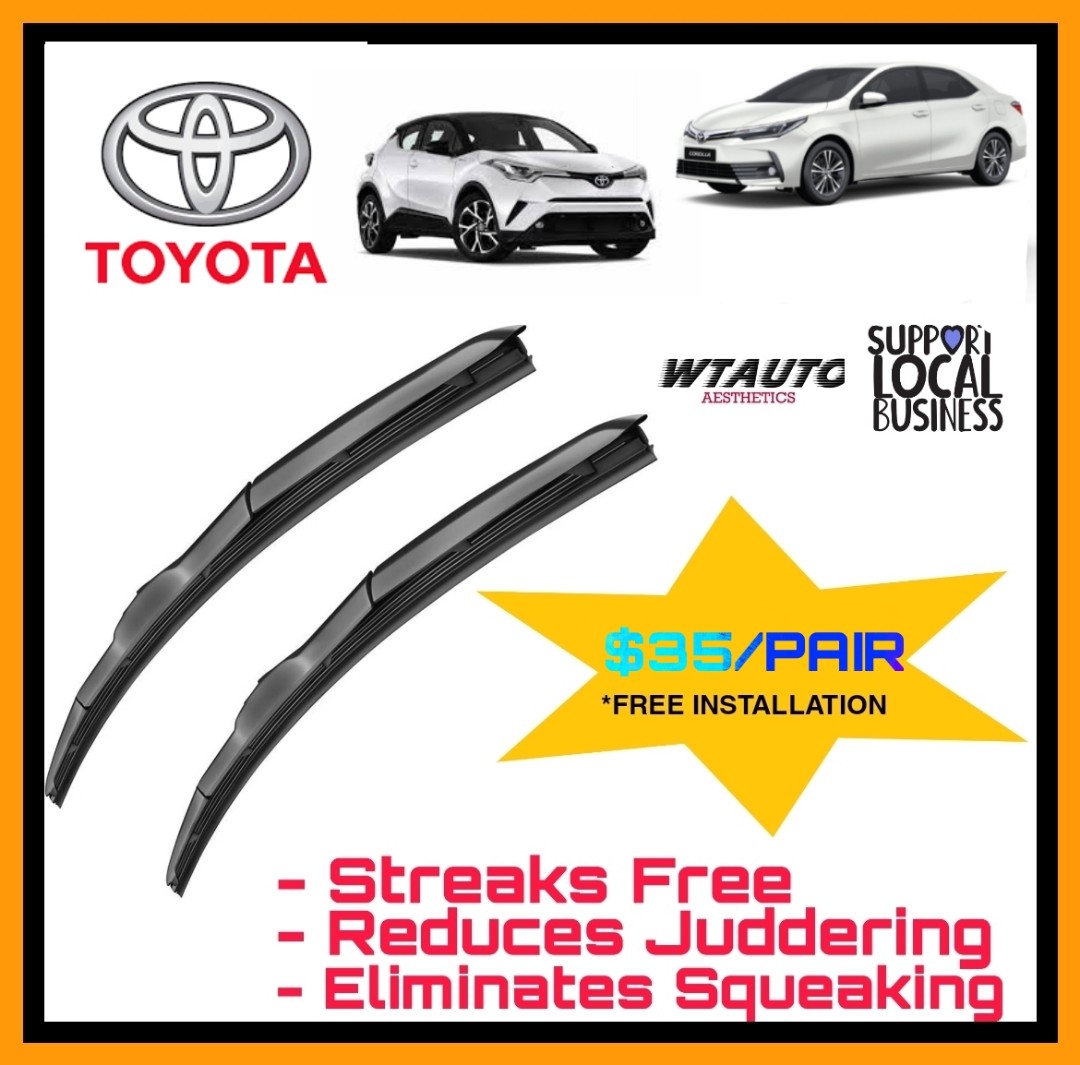 [FREE INSTALLATION] Hybrid Wiper Blades Replacement for Toyota Altis