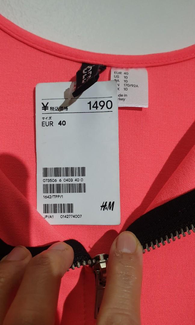 BNWT H&M Bodycon Dress (Category: Dresses) located in Mandaluyong City. Submitted by purselove (Listing ID 1103797122, Image 3). Description: *Brandnew with tag Neon orange colored Zip up Bodycon dress from Divided by H&M *Purchased in Tokyo for PHP750 then stored *L on label but fits S,M,L.