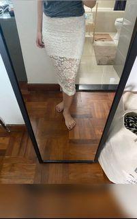 H&M white Lace Skirt