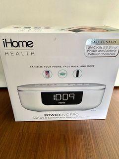 iHome Health UV-C Sanitizer, Bluetooth Speaker, Alarm, USB Charger