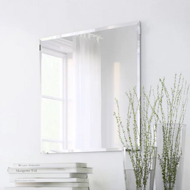 Ikea Kolja Glass Mirror Square Wall, Lightweight Wall Mirror Ikea