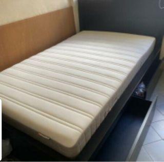 Ikea super single bed frame with storage (no mattress)