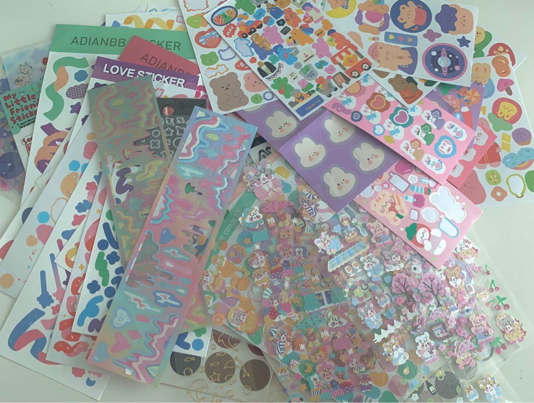 instock korea stickers polco kpop toploader deco glitter ribbon confetti cute shopee galicici txt nct enhypen bts tbz blackpink stray kids hobbies toys stationery craft craft supplies tools on
