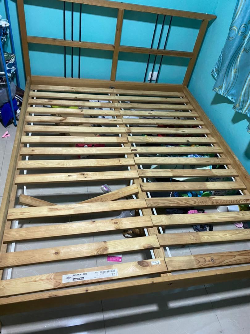 Ikea sultan lade queen bed cheap