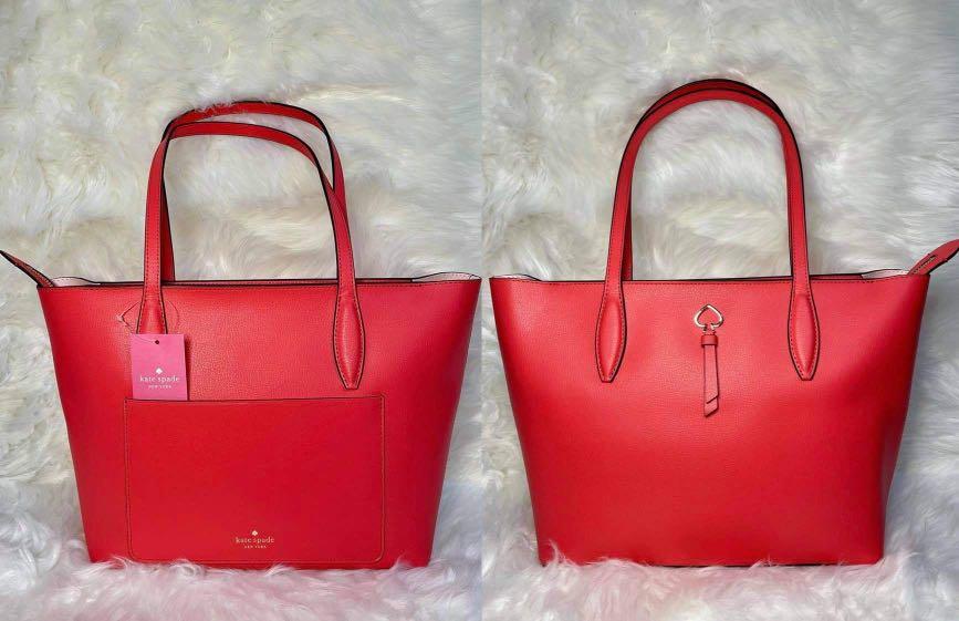 Ks tote bag pink (Category: Luxury Bags & Wallets) located in Pasig City. Submitted by triplealuxury (Listing ID 1103879376, Image 1). Description: Kate Spade tote Dimension: by inches L- 16 W- 5 H- 10 Care card/gift receipt Local Dustbag /paper bag Php. 5800 .