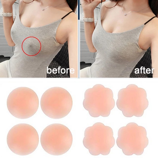 Deago Women's Push Up Strapless Bra Reusable Invisible Silicone Backless  Bras -D Cup Skin