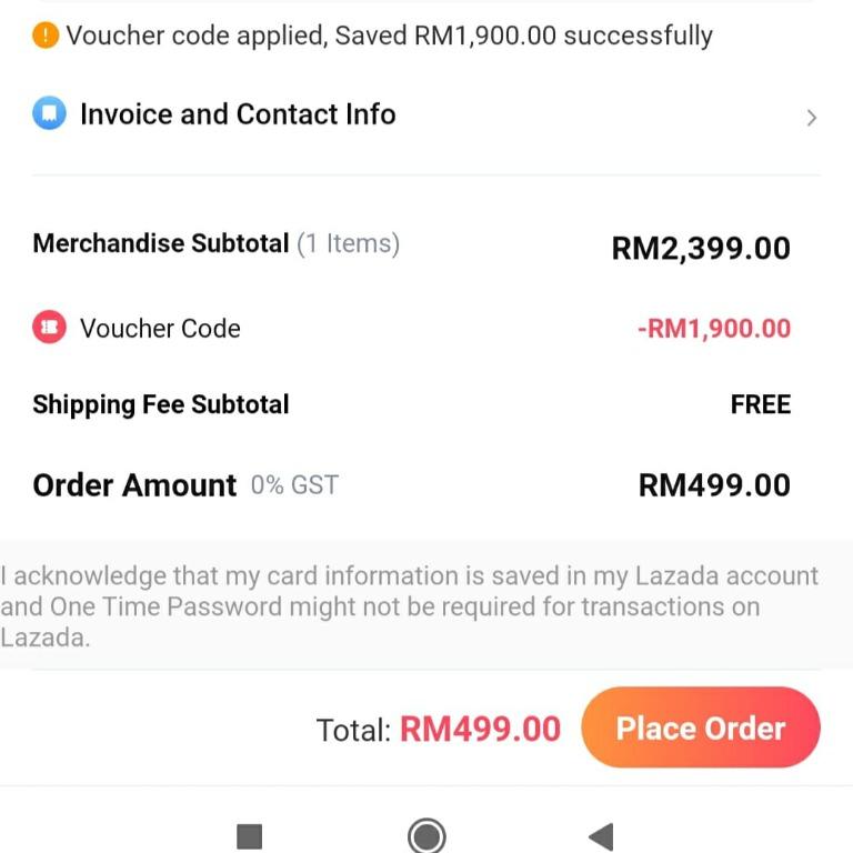 Lazada E Voucher Rm 1900 Tickets Vouchers Gift Cards Vouchers On Carousell