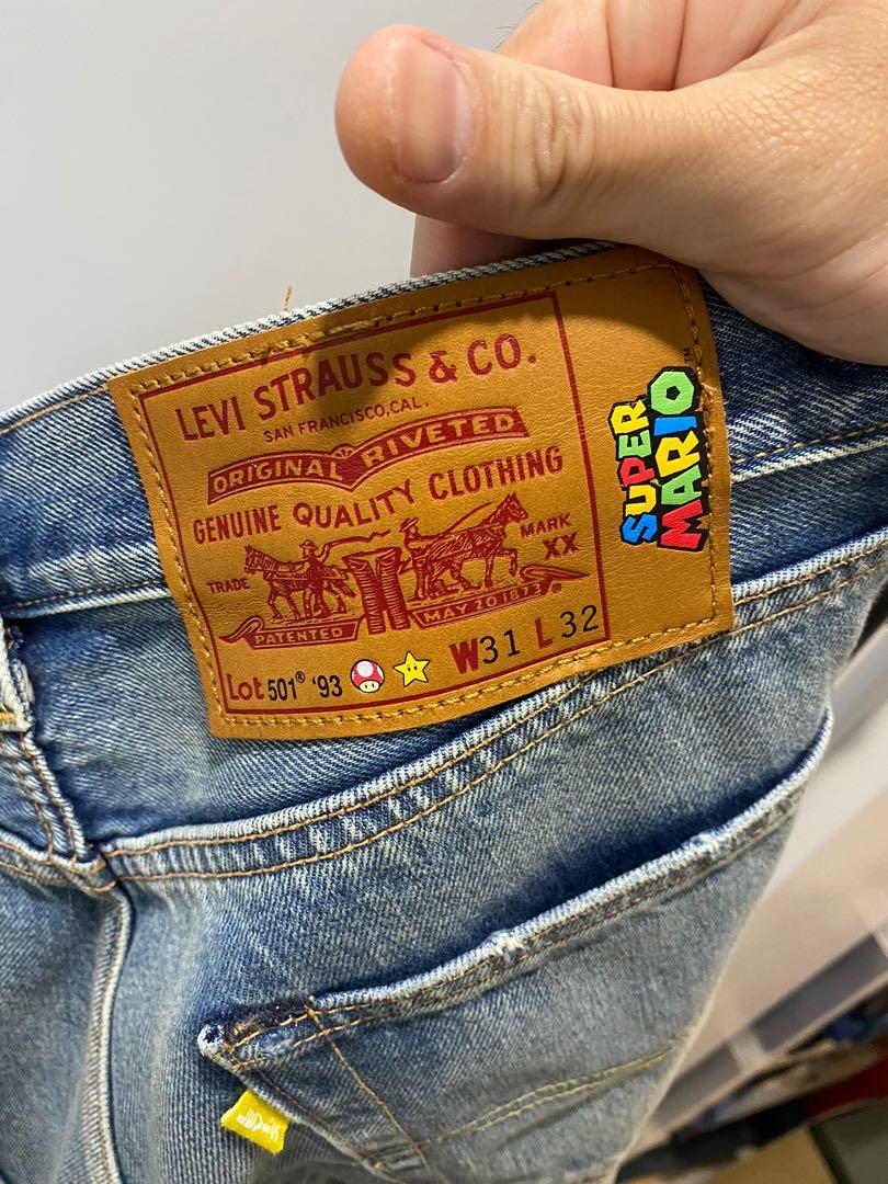 Levi s jeans Mario collab size 31 Men s Fashion Bottoms Jeans on Carousell
