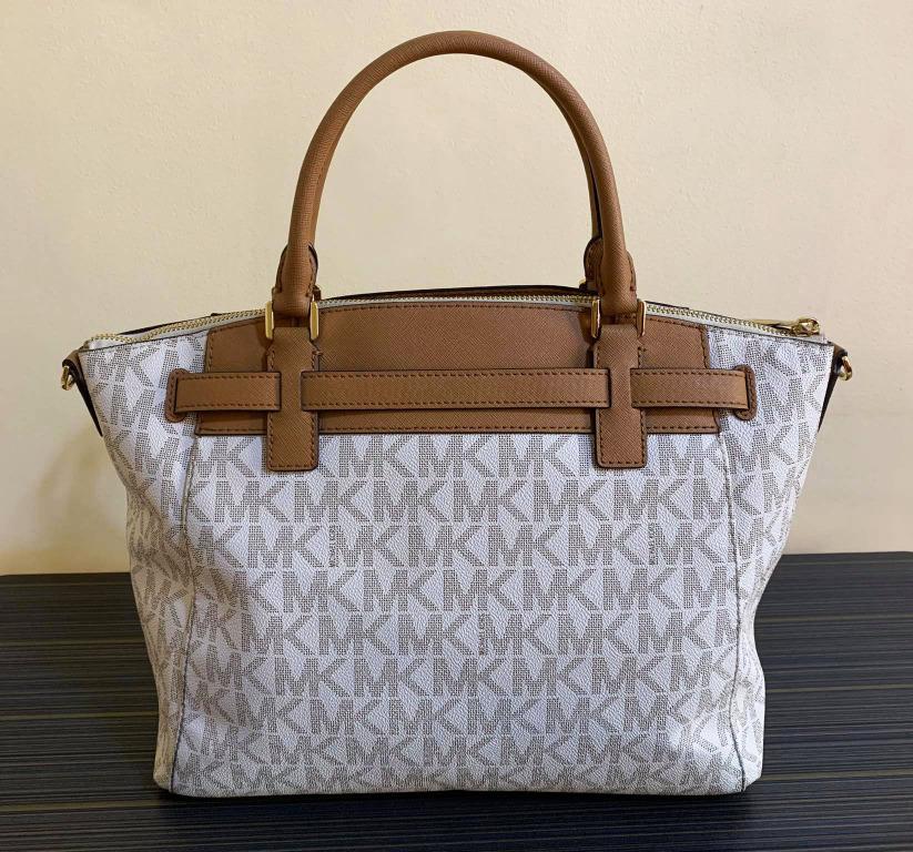 Pre owned Michael Kors Hamilton Traveler large zip satchel