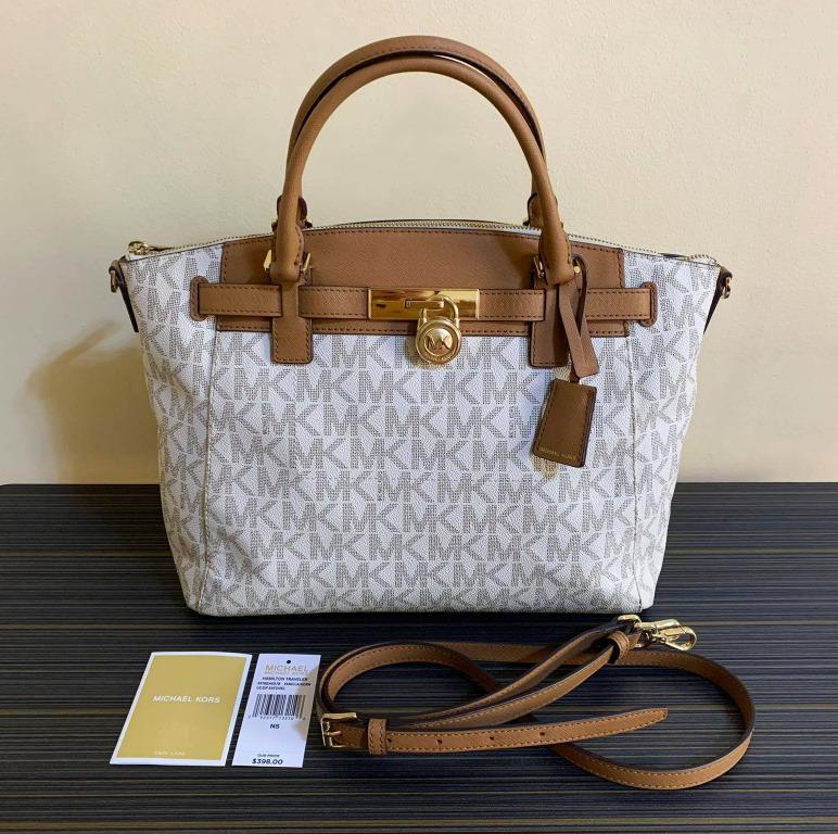 Michael kors hamilton traveler satchel best sale
