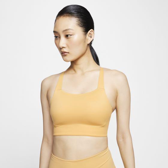 Yellow Nike Sports Bra, Women's Fashion, Activewear on Carousell